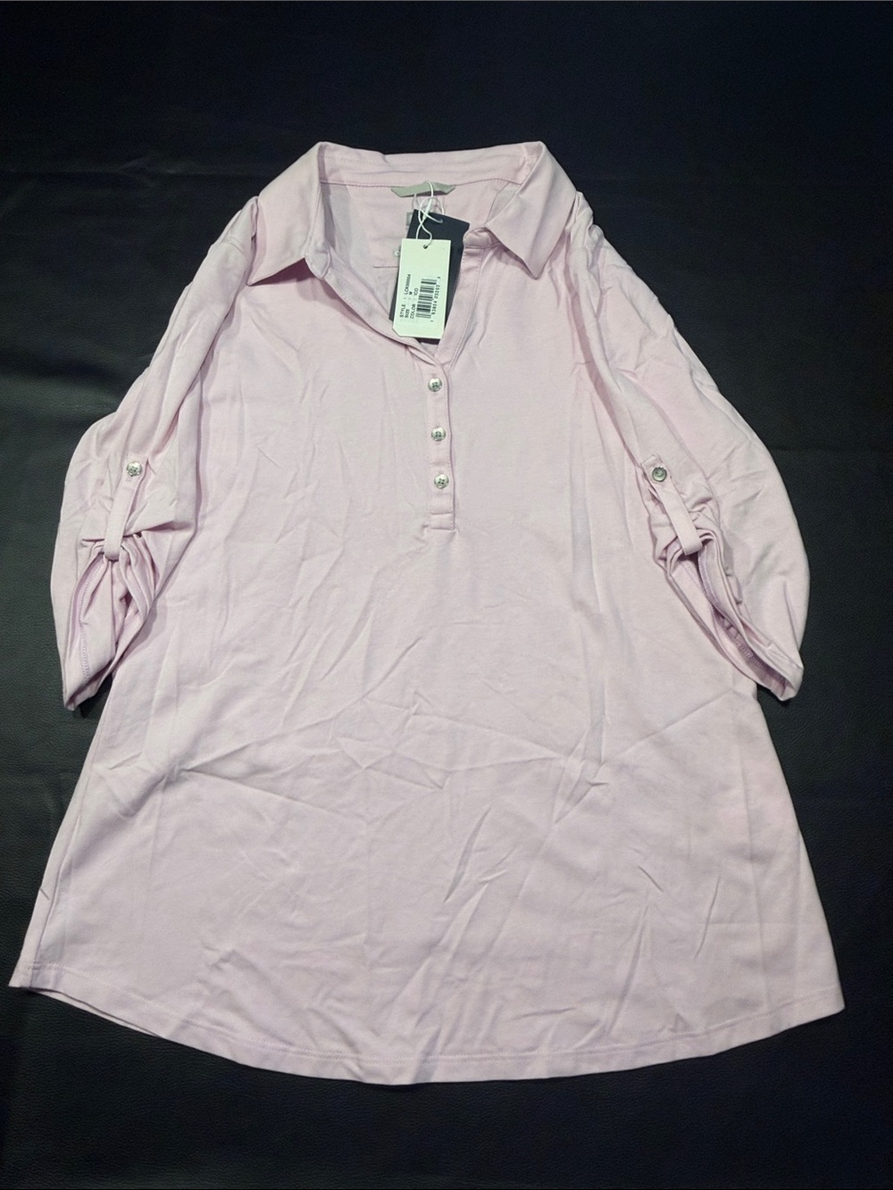 Cutter & Buck Light purple Collared 3/4 Sleeve Tunic